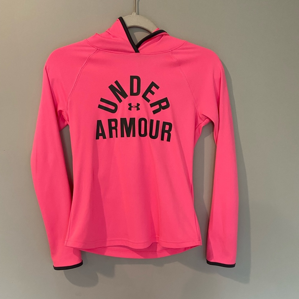 Girls youth Under Armour, pink and grey